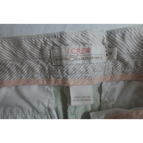 J.Crew Broken-In Chino Shorts Womens 4 White Khaki Classic‎ Summer Cotton Casual - Picture 3 of 3